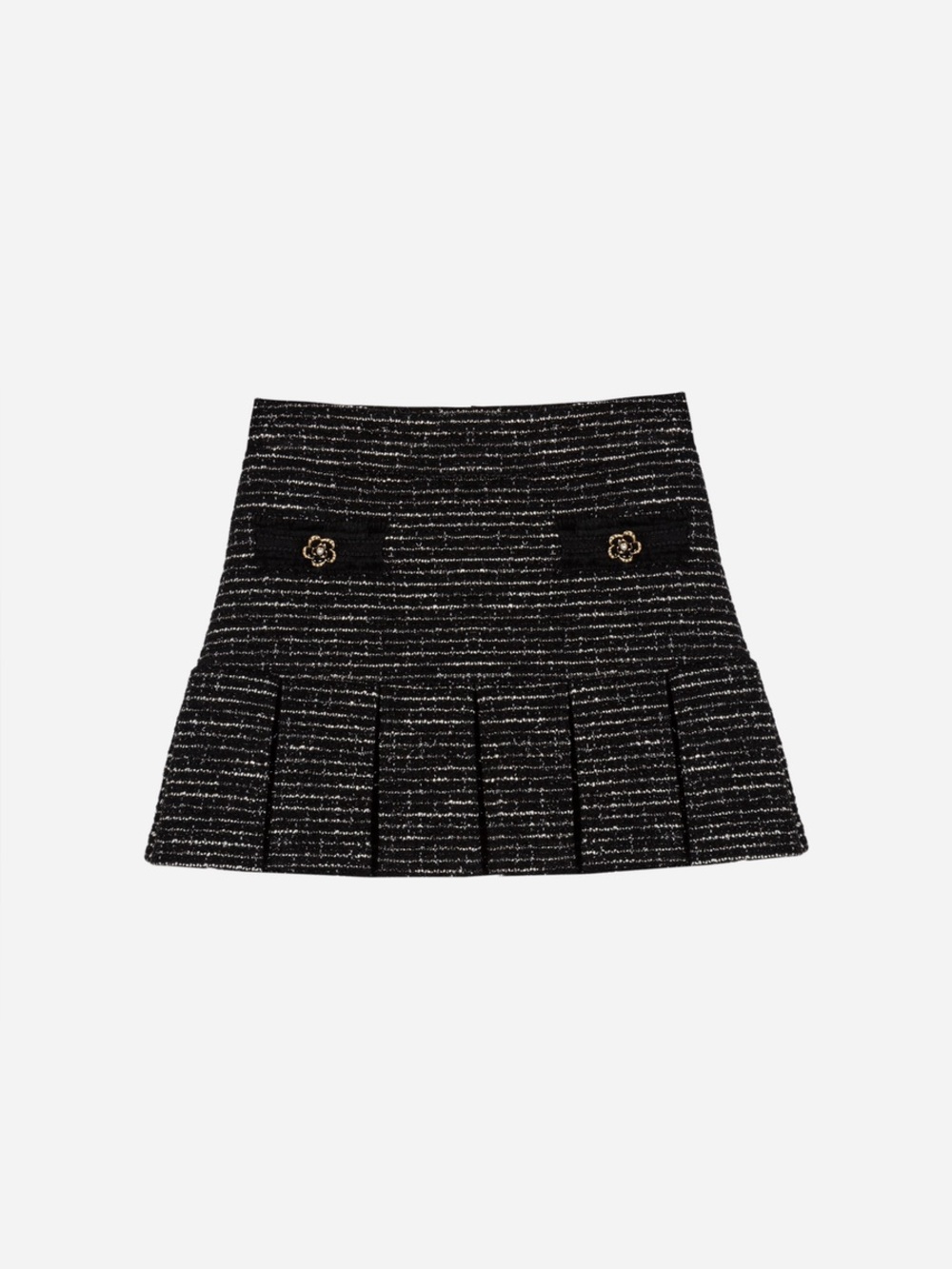 NWT Patachou Black Tweed Skirt